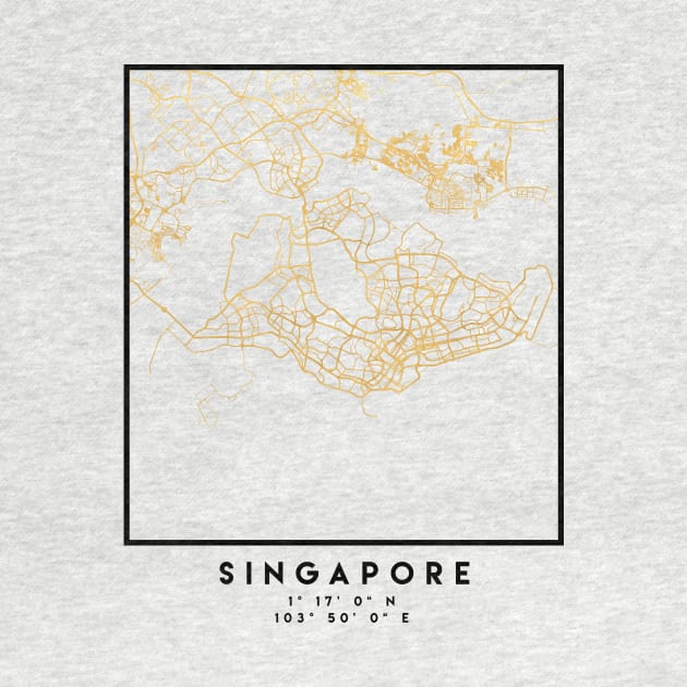 SINGAPORE CITY STREET MAP ART by deificusArt